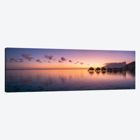 Panoramic View Of The Moorea Lagoon At Sunrise, French Polynesia Canvas Print #JNB1673} by Jan Becke Canvas Print
