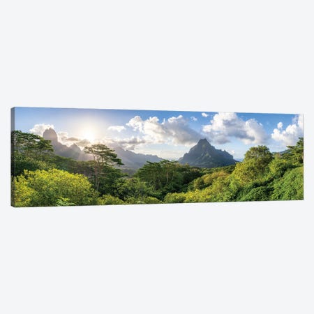 Belvedere Lookout With View Of Mount Rotui, Moorea, French Polynesia Canvas Print #JNB1675} by Jan Becke Canvas Artwork