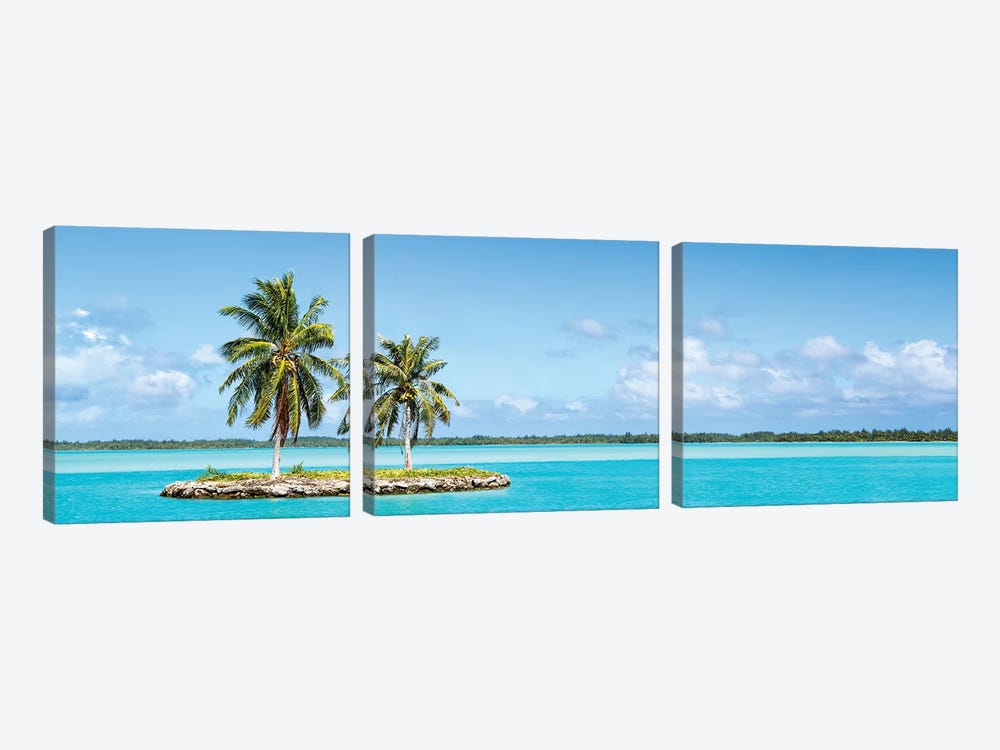 Small Tropical Island In The South Sea by Jan Becke 3-piece Canvas Print