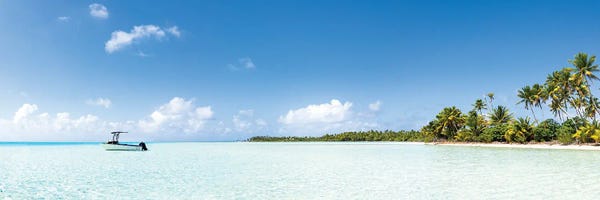 Tropical Beaches: Panoramic View Of The Lagoon In Fakarava, French Polynesia by Jan Becke