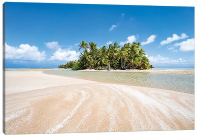 Pink Sands Beach Near The South Pass In Fakarava, French Polynesia Canvas Art Print
