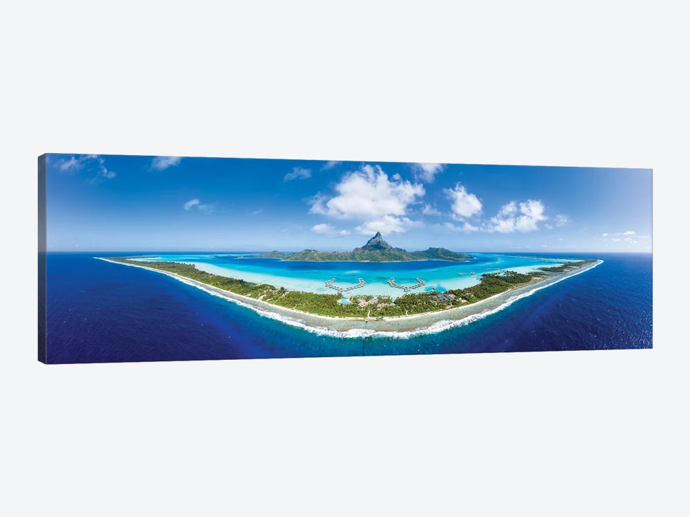 Aerial View Of The Bora Bora Atoll, French Polynesia by Jan Becke 1-piece Canvas Wall Art