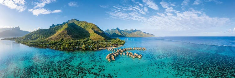 Aerial View Of Moorea Island, French Polynesia