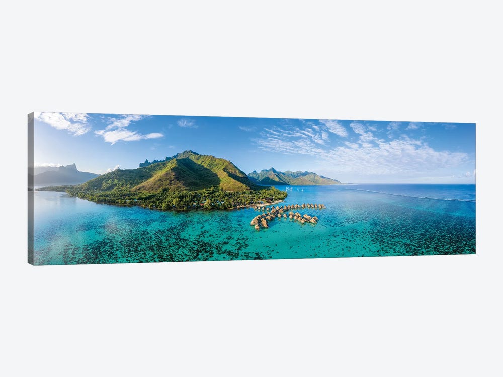 Aerial View Of Moorea Island, French Polynesia by Jan Becke 1-piece Canvas Print