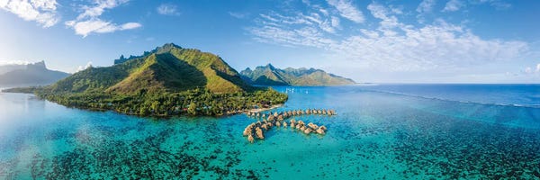 Islands: Aerial View Of Moorea Island, French Polynesia by Jan Becke
