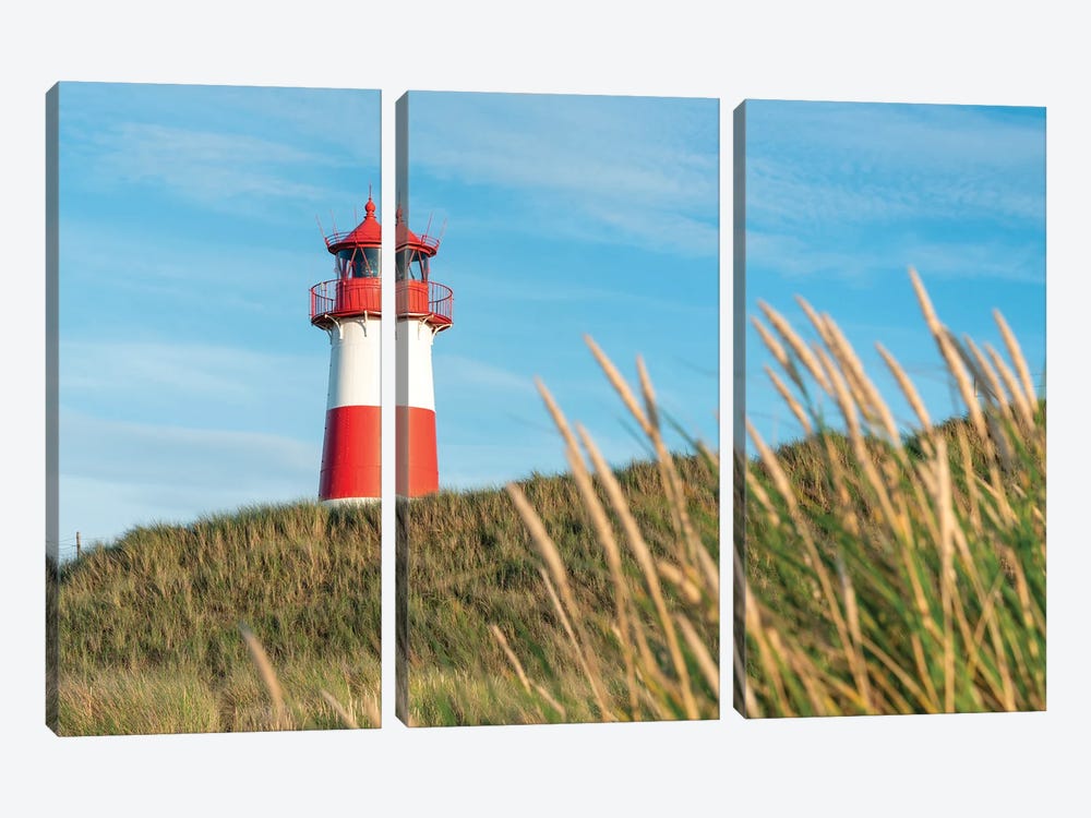 Lighthouse List Ost Along The Dune Beach, Sylt, Schleswig-Holstein, Germany by Jan Becke 3-piece Canvas Artwork