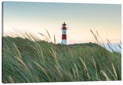 Lighthouse List Ost Near The North Sea Coast, Sylt, Schleswig-Holstein, Germany Canvas Art Print - Sylt Art