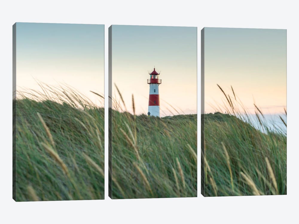 Lighthouse List Ost Near The North Sea Coast, Sylt, Schleswig-Holstein, Germany by Jan Becke 3-piece Art Print