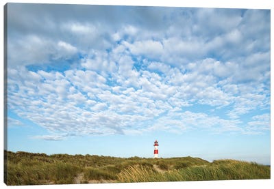 Lighthouse At The North Sea Coast Near List, Island Of Sylt, Germany Canvas Art Print - Sylt Art