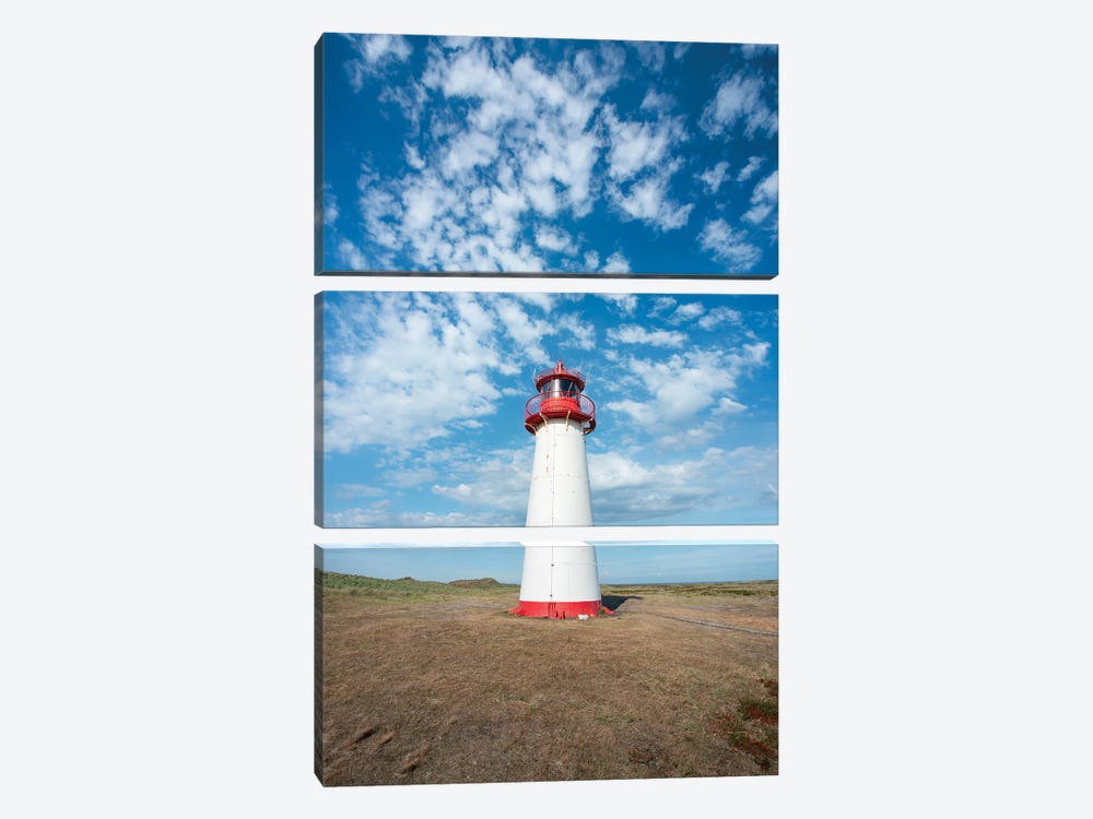Lighthouse List West, Sylt, Schleswig-Holstein, Germany by Jan Becke 3-piece Canvas Print
