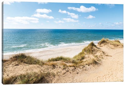 Dune Landscape Near The Rotes Kliff (Red Cliff), Sylt, Schleswig-Holstein, Germany Canvas Art Print - Sylt Art