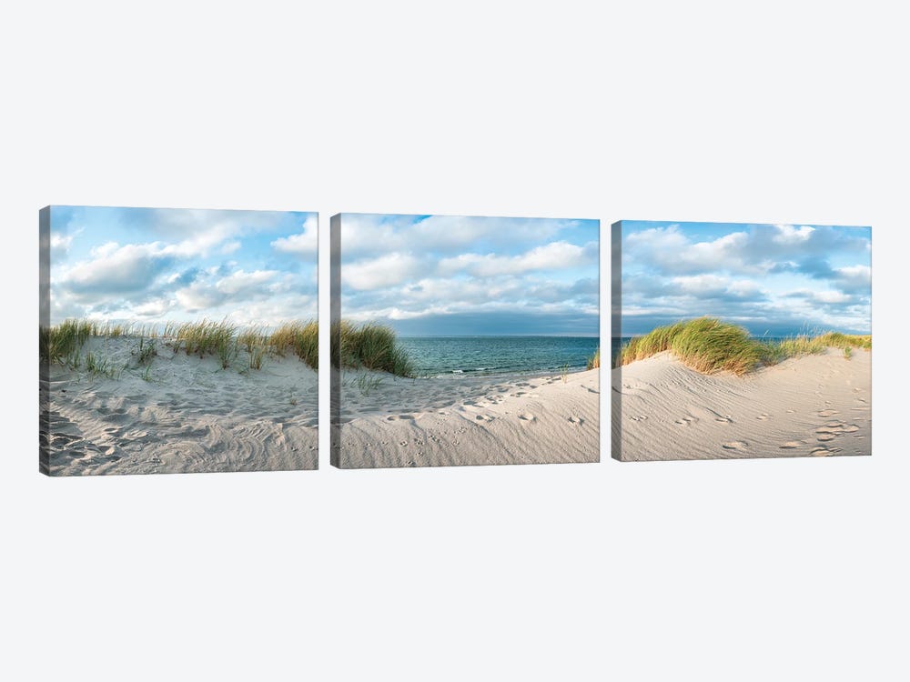 Sand Dunes At The North Sea Coast, Germany by Jan Becke 3-piece Canvas Art Print