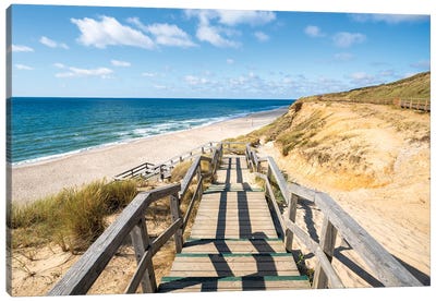 Path To The Beach, Rotes Kliff (Red Cliff), Kampen, Sylt, Schleswig-Holstein, Germany Canvas Art Print - Sylt Art