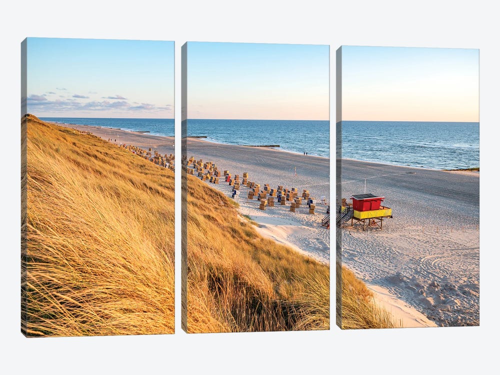 Dune Beach Near Kampen, Sylt, Schleswig-Holstein, Germany by Jan Becke 3-piece Art Print