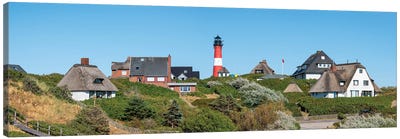 Panoramic View Of Hörnum With Lighthouse Hörnum, Sylt, Schleswig-Holstein, Germany Canvas Art Print - Sylt Art