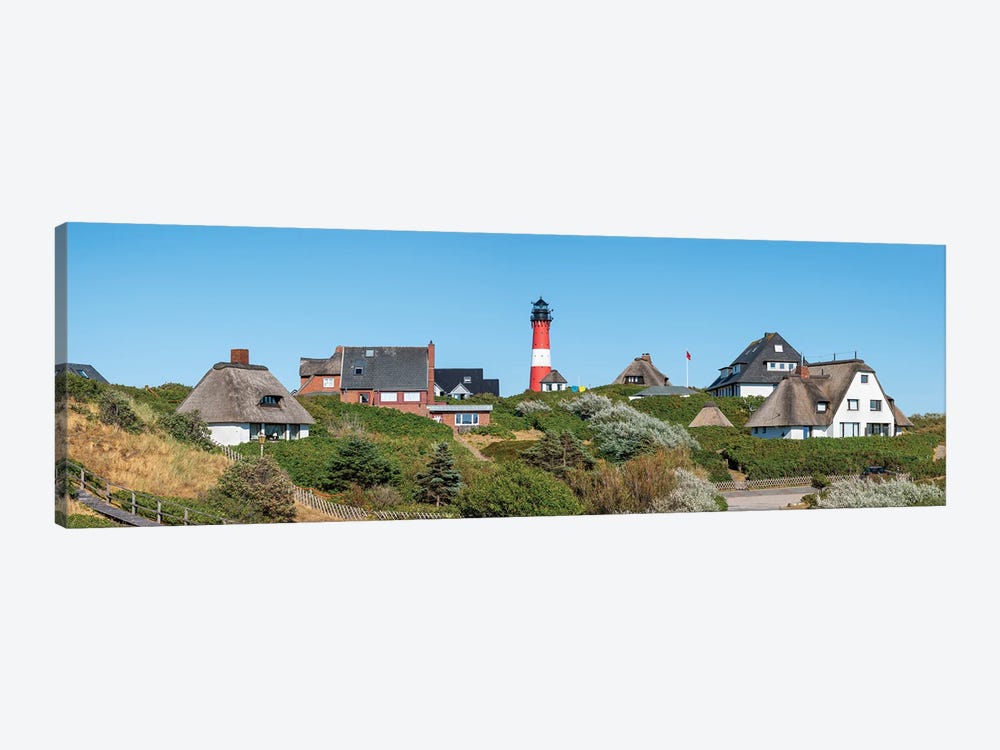 Panoramic View Of Hörnum With Lighthouse Hörnum, Sylt, Schleswig-Holstein, Germany by Jan Becke 1-piece Canvas Artwork