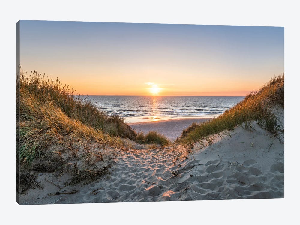 Dune Beach Sunset by Jan Becke 1-piece Canvas Print