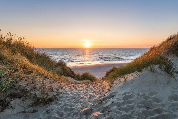 Beach Sunrises & Sunsets: Dune Beach Sunset by Jan Becke