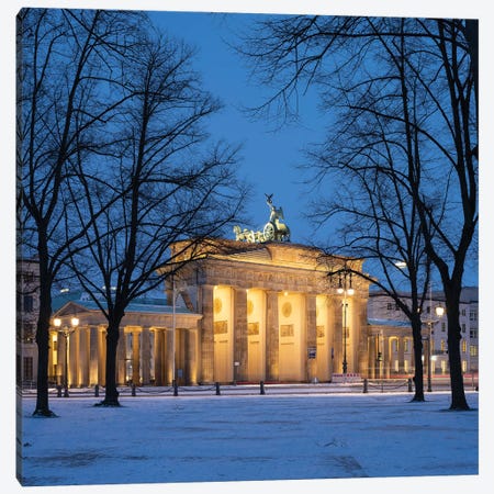 Brandenburg Gate (Brandenburger Tor) In Winter, Berlin, Germany Canvas Print #JNB1720} by Jan Becke Art Print