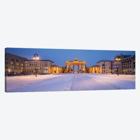Brandenburg Gate (Brandenburger Tor) Panorama In Winter Canvas Print #JNB1722} by Jan Becke Canvas Print