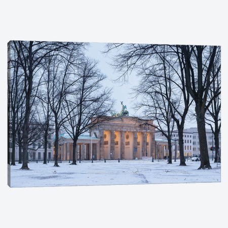 Historic Brandenburg Gate (Brandenburger Tor) In Winter Canvas Print #JNB1723} by Jan Becke Canvas Print