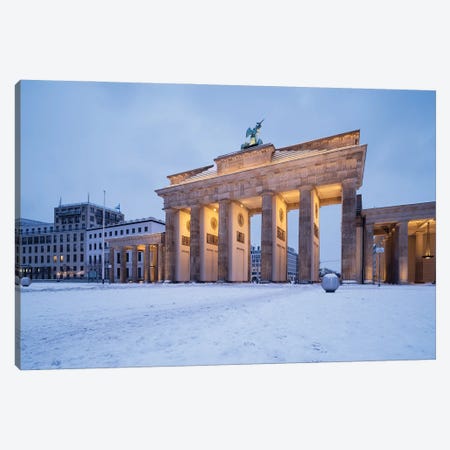 Brandenburg Gate (Brandenburger Tor) In Winter Canvas Print #JNB1725} by Jan Becke Canvas Artwork