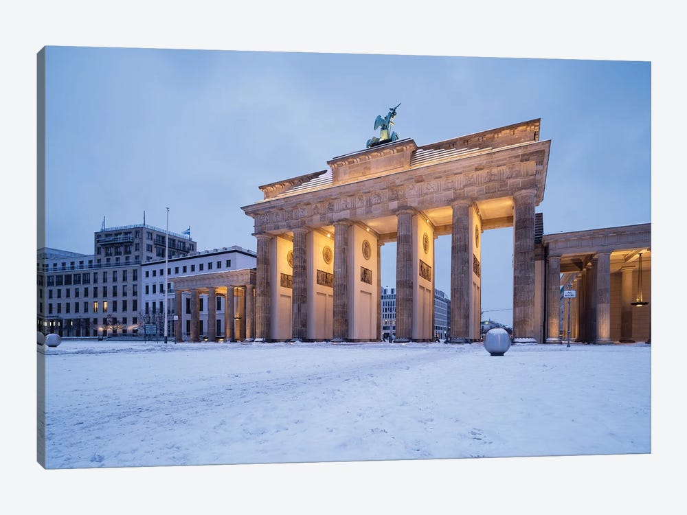 Brandenburg Gate (Brandenburger Tor) In Winter by Jan Becke 1-piece Canvas Art