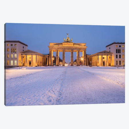 Brandenburg Gate (Brandenburger Tor) At The Pariser Platz In Winter, Berlin, Germany Canvas Print #JNB1726} by Jan Becke Canvas Art