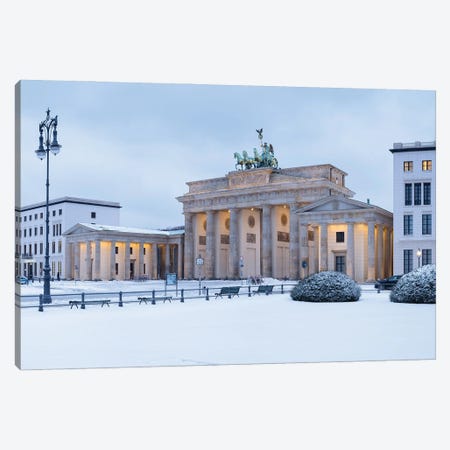 Brandenburg Gate (Brandenburger Tor) Covered In Snow, Berlin, Germany Canvas Print #JNB1729} by Jan Becke Canvas Art Print