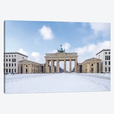 Brandenburg Gate (Brandenburger Tor) In Winter At The Pariser Platz, Berlin, Germany Canvas Print #JNB1731} by Jan Becke Canvas Artwork