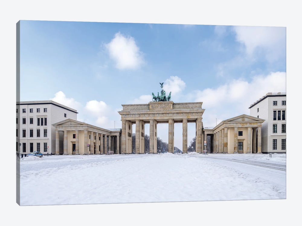 Brandenburg Gate (Brandenburger Tor) In Winter At The Pariser Platz, Berlin, Germany by Jan Becke 1-piece Canvas Art Print