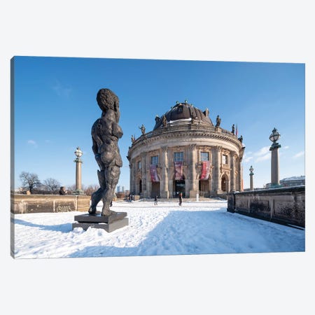 Sculpture Of Odysseus In Front Of Bode Museum, Museum Island (Museumsinsel) Berlin Canvas Print #JNB1735} by Jan Becke Canvas Print