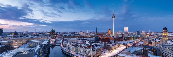 Germany: Berlin Skyline Panorama In Winter With Fernsehturm Berlin (Berlin Television Tower) by Jan Becke