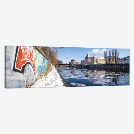 Frozen Spree River In Winter With Bode Museum And Fernsehturm Berlin (Berlin Television Tower) Canvas Print #JNB1745} by Jan Becke Canvas Wall Art