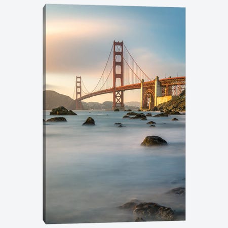 Golden Gate Bridge At Sunset, Marshall Beach, San Francisco, California Canvas Print #JNB1759} by Jan Becke Canvas Wall Art