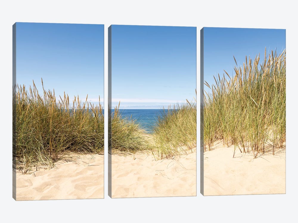 Dune Beach On A Sunny Day, North Sea Coast, Germany by Jan Becke 3-piece Canvas Print