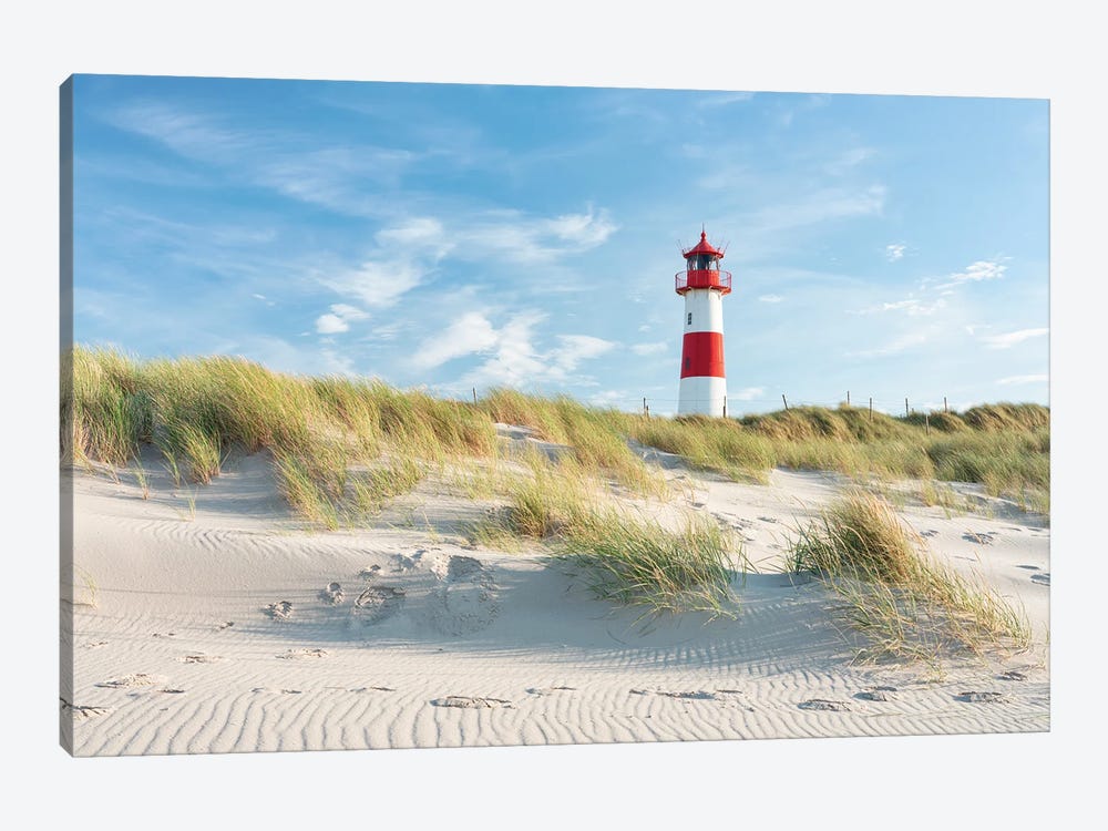 Lighthouse On The Dune Beach, North Sea Coast, Sylt, Schleswig Holstein, Germany by Jan Becke 1-piece Canvas Art