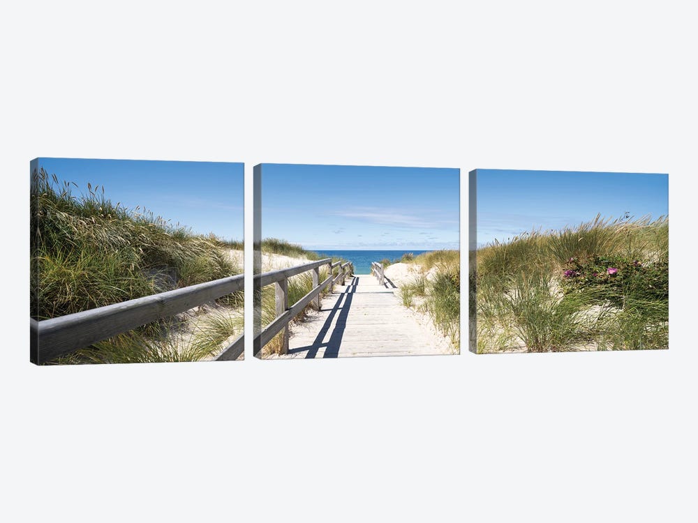 Path To The Beach, Sylt, Schleswig Holstein, Germany by Jan Becke 3-piece Canvas Wall Art
