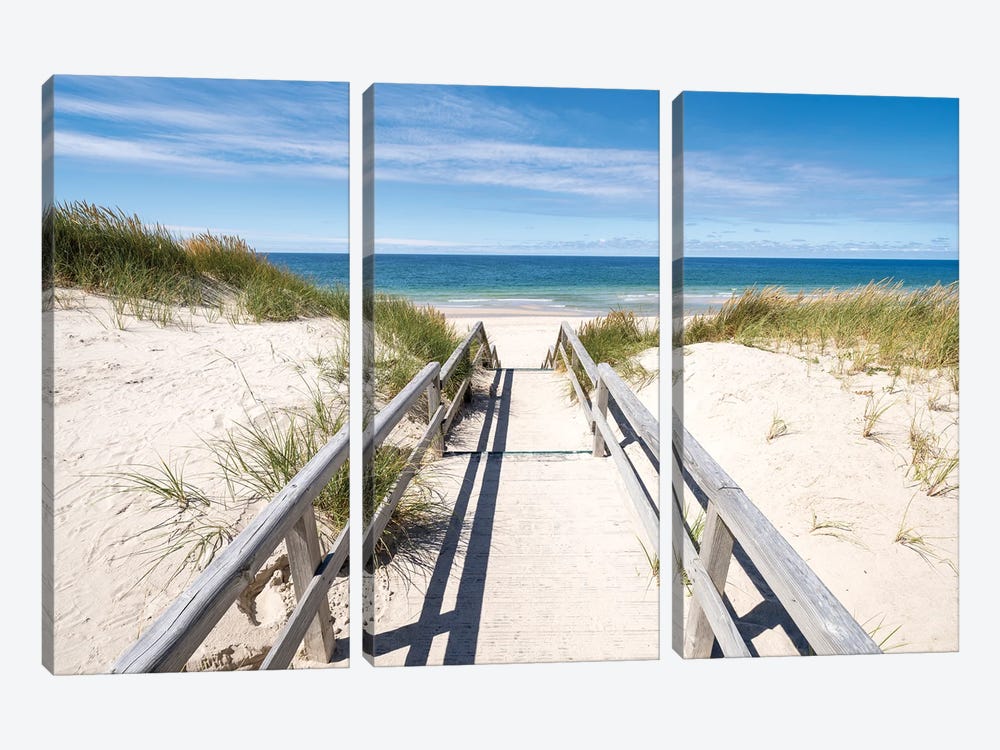Path To The Dune Beach Near Kampen, Sylt, Schleswig Holstein, Germany by Jan Becke 3-piece Canvas Wall Art