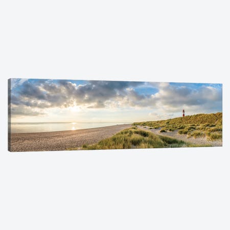 Panoramic View Of Lighthouse List Ost At Sunrise, Sylt, North Sea, Schleswig Holstein, Germany Canvas Print #JNB1775} by Jan Becke Canvas Art Print