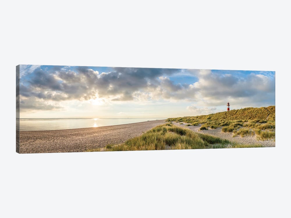 Panoramic View Of Lighthouse List Ost At Sunrise, Sylt, North Sea, Schleswig Holstein, Germany by Jan Becke 1-piece Art Print