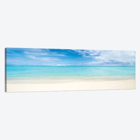 Beach Panorama On Bora Bora, French Polynesia Canvas Print #JNB177} by Jan Becke Canvas Wall Art