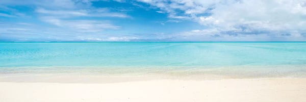 Calm: Beach Panorama On Bora Bora, French Polynesia by Jan Becke