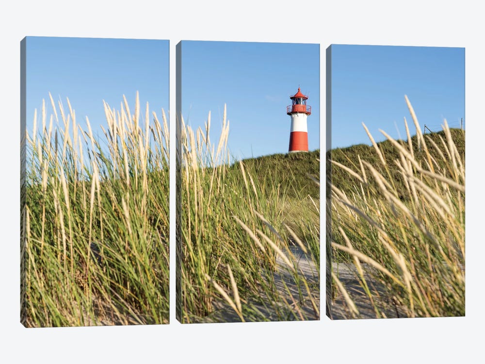Lighthouse At The Dune Beach, Sylt, Germany by Jan Becke 3-piece Art Print
