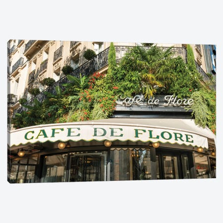 Café De Flore At The Boulevard Saint Germain, Paris, France Canvas Print #JNB1799} by Jan Becke Canvas Artwork