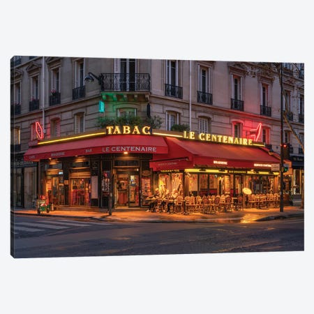 Restaurant "Le Centenaire" At The Boulevard De La Tour Marbourg Canvas Print #JNB1801} by Jan Becke Canvas Wall Art