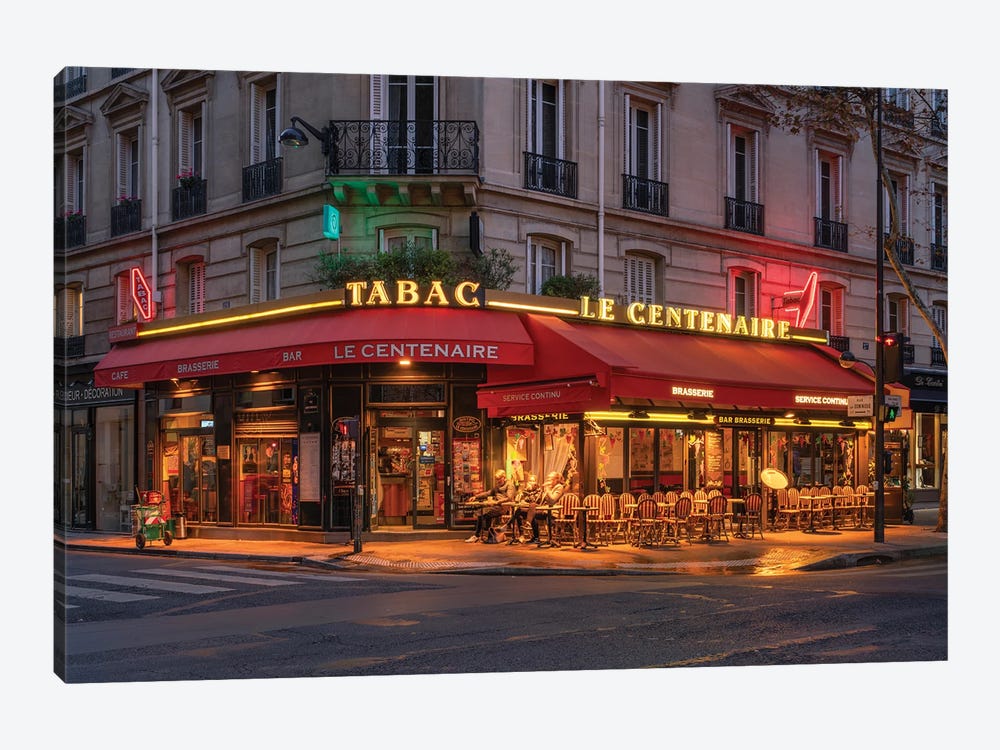 Restaurant "Le Centenaire" At The Boulevard De La Tour Marbourg by Jan Becke 1-piece Canvas Art