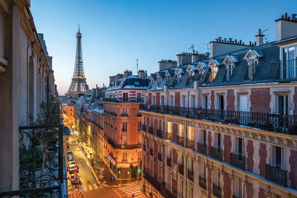 Paris Photography: Balcony With Eiffel Tower View, Paris, France by Jan Becke