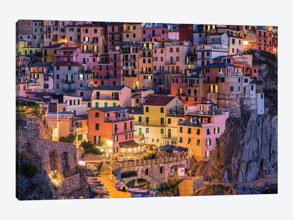 Colorful Houses In Manarola, Cinque Terre, Italy by Jan Becke 1-piece Canvas Print