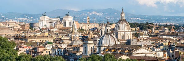 Urban: Rome Skyline Panorama With View Of Vatican And Victor Emmanuel II Monument by Jan Becke